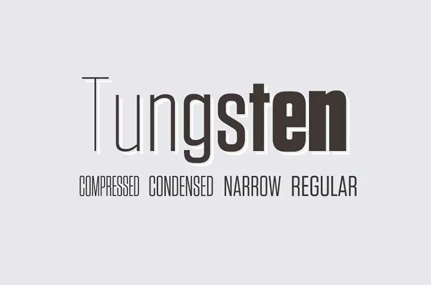 Tungsten Font Family