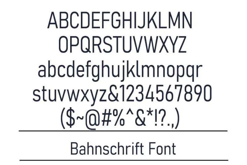 Bahnschrift Font Preview