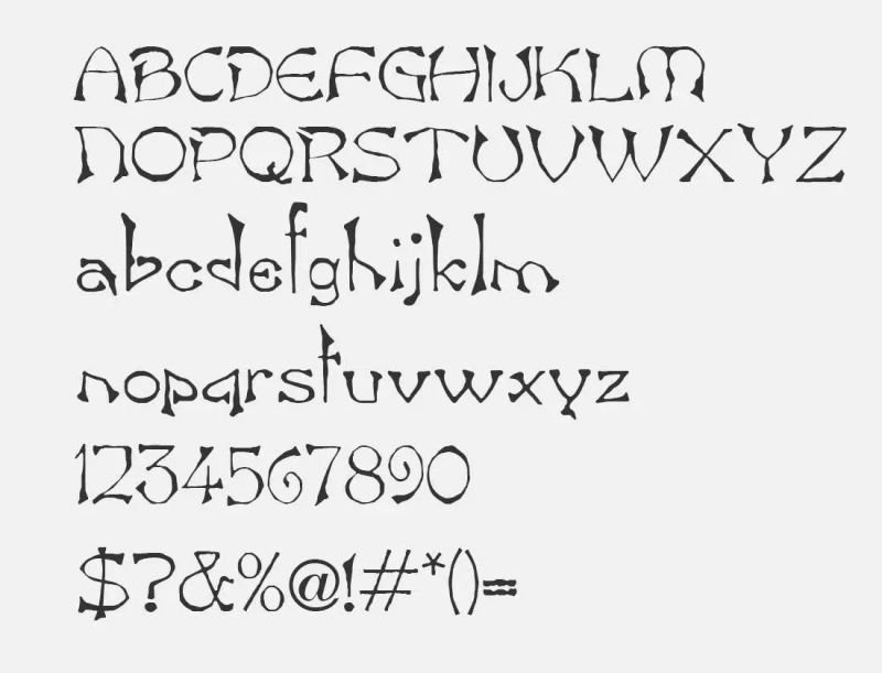 WU-Tang Font Preview