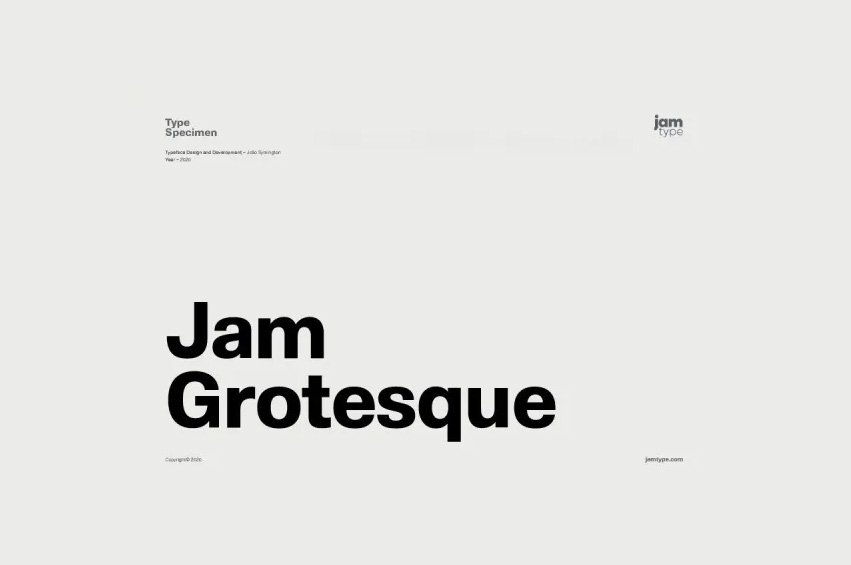 Jam Grotesque Font