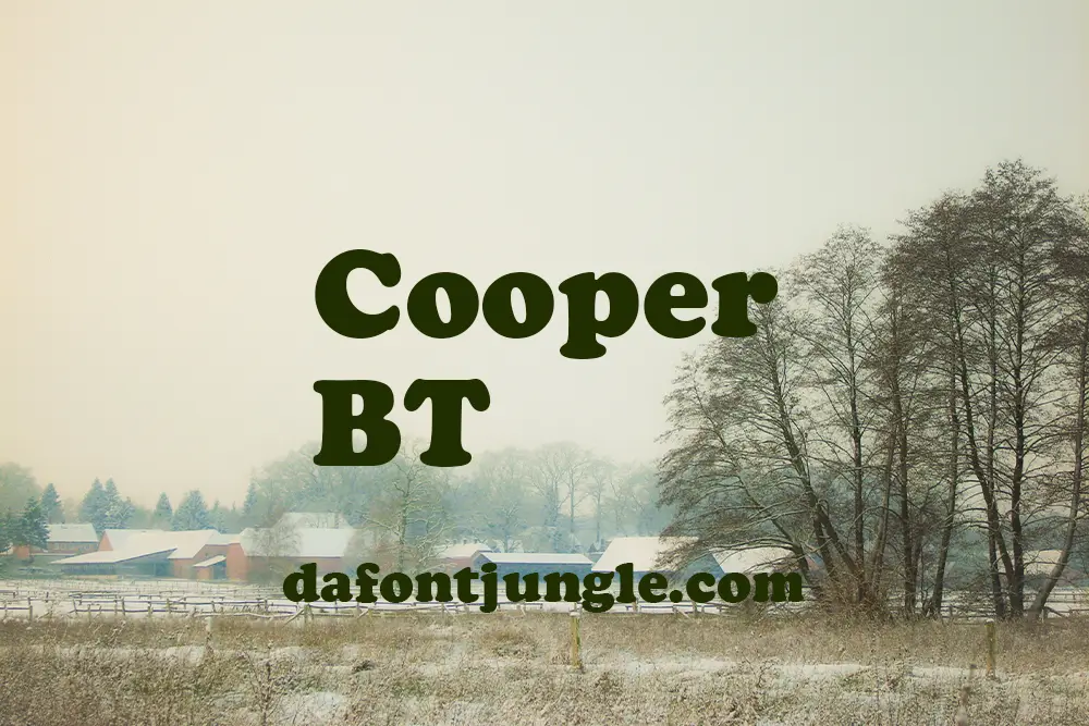 Cooper BT Font