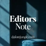 Editors Note Font