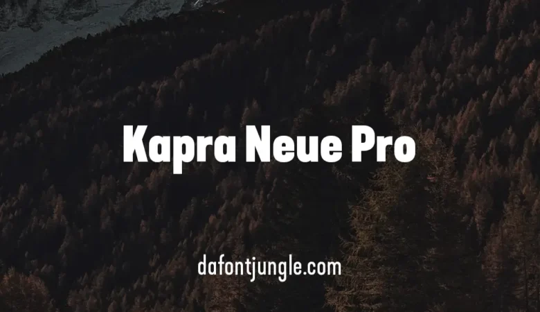 Kapra Neue Pro Font Family
