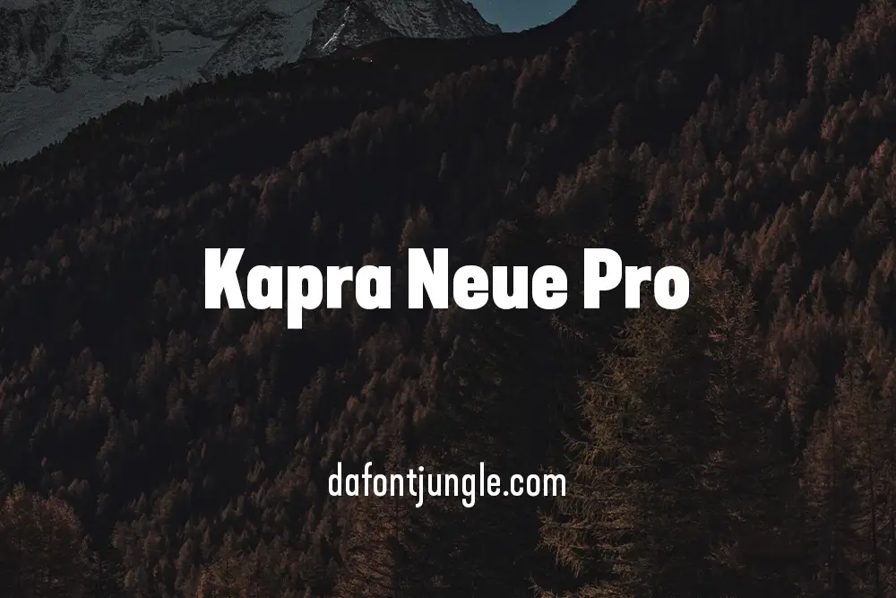 Kapra Neue Pro Font Family