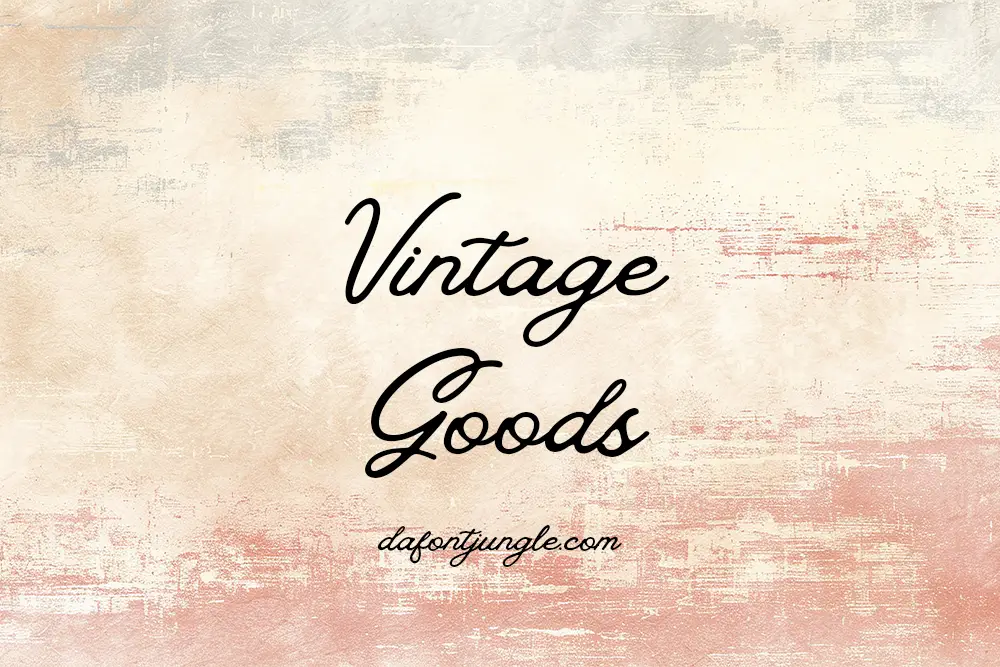 Vintage Goods Font
